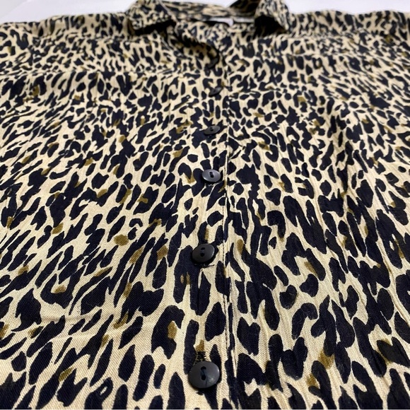 Maxi Tank Sleeveless Dress Set Large Matching Over-Blouse Brown Cheetah Mob Wife - Picture 9 of 15